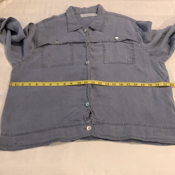 Willow 100% Linen Lagenlook Long Sleeve Layering Top - Picture 16 of 16